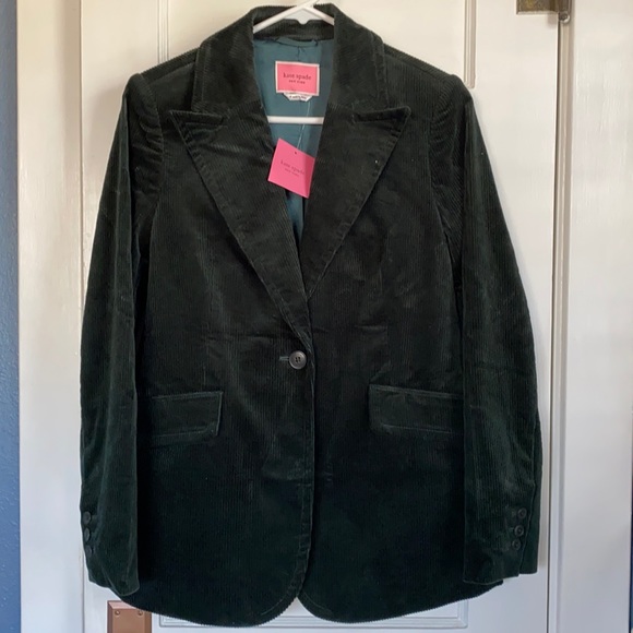 Kate Spade Green Corduroy Blazer